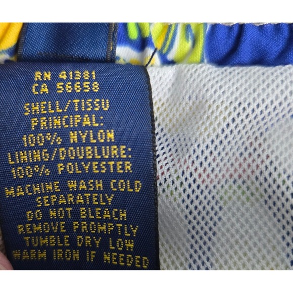 Polo Ralph Lauren Men Blue Floral Tropical Swim Trunks Shorts Size XLT - Picture 9 of 12